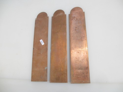 Vintage copper finger plate - copper,