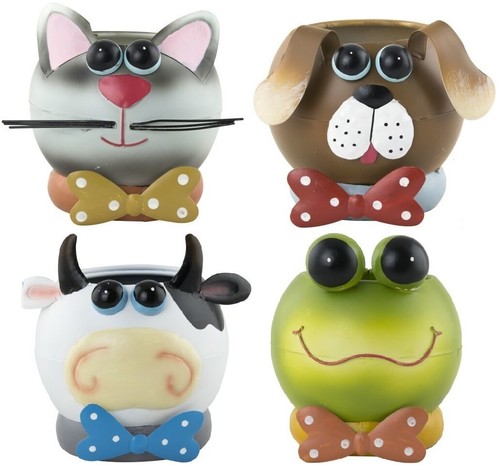 Small metal animal plant pot - small,