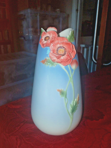Franz porcelain poppy vase - franz,