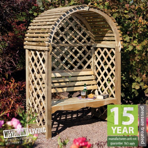 Garden arbour bench - garden,