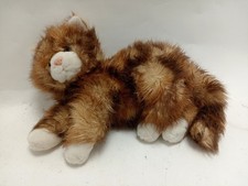 Ty Classic Plush Tabby Cat Ginger Brown White Stuffed Animal Toy 15in