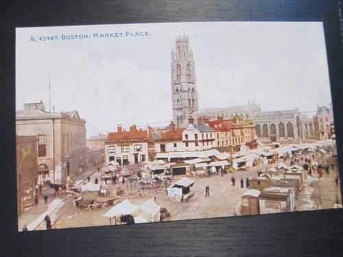 Postcard boston market place - postcard, boston,