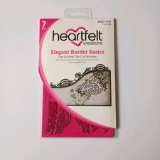Heartfelt Creations Die Set Elegant Border Basics  5 Dies Sentiments Edges Rare