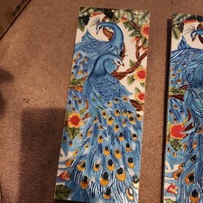 FRAMED PEACOCK TILE