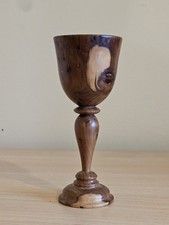  Handcrafted Turned Ornamental Wooden Goblet Chalice Handmade Gift 5"