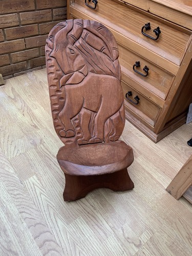 Vintage hand carved elephant - vintage,
