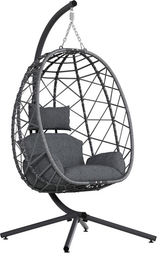 Hanging egg chair with - hanging, stand