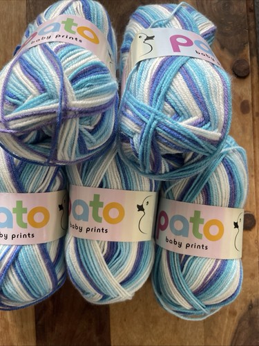 Blue white pato prints - blue, &