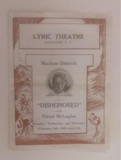 MARLENE DIETRICH DISHONORED