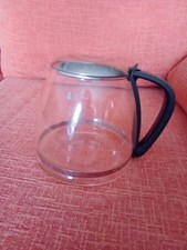 Coffee Machine Glass Jug.14cms high,lid 10 Cms Across