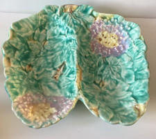 Avon Ware Ceramic Hydrangea Double Dish.