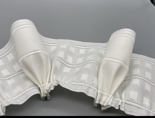 White goblet pleat curtain - white,