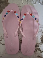 Primark Women's Light Pink Flip Flop Size M-5-6