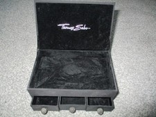 Thomas Sabo Jewellery Box –3 small drawers -Black Gift Case – Empty Branded Box