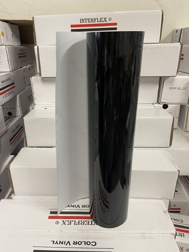 Roll black glossy vinyl - black, "