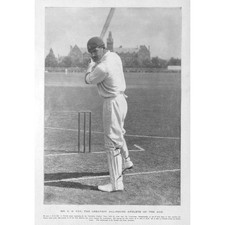 CRICKET Mr C.B Fry Antique Print 1899