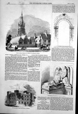 Old Print Lancashire Militia Depot Preston Rc Church St Thomas Fulham1857 19th