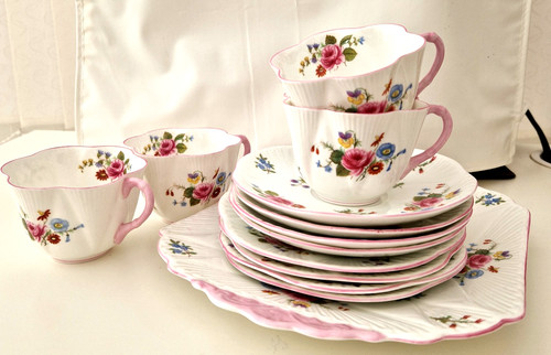 Vintage shelley rose red - vintage, &
