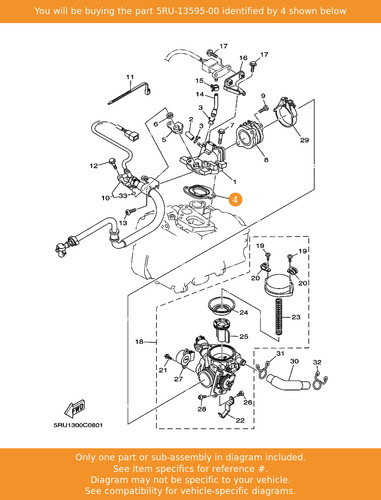 Yamaha joint 5ru - joint,, oem