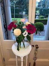 Large Artificial Flowers Display Vase Bouquet Faux Silk Blooms Pretty Like Oka