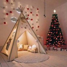 Large Canvas Kids Indian Tent Teepee Children Wigwam Outdoor/Indoor Play House 