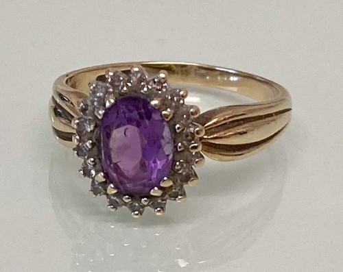 Amethyst 9ct gold - amethyst,