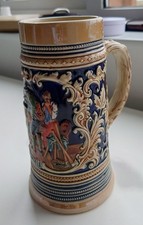 Ceramic beer stien mug - beer,