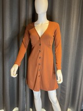 Miss Selfridge Ribbed Brown