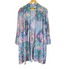 Boho Embroidered Kimono Duster