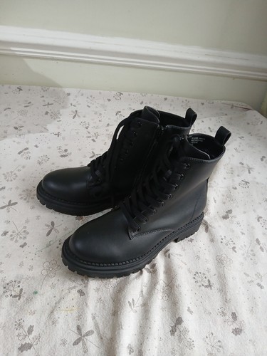 Primark black lace up - black,, womens