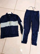 Stylish Mens Navy Blue Track Bottoms and Zip Up Size L