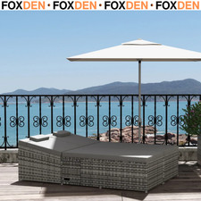 2 Seater Double Rattan Sun