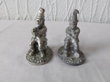 2 Old Gnome Elf Dwarf Pewter