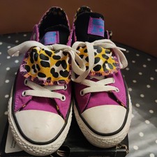 Pink double tongue Style Converse Size 5 Excellent Condition