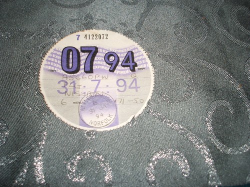 Tax disc 94 used - tax, 94..used..