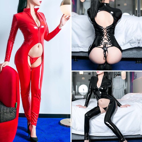 New women pvc leather wetlook - new,