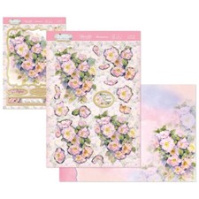 Hunkydory In the Pink Floral Deco Large Decoupage Card Kit P&P Discounts ed