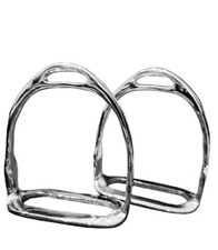 Large Rocking Horse Open Sole Pony Stirrups Cast Nickel Plated 3.5" sole