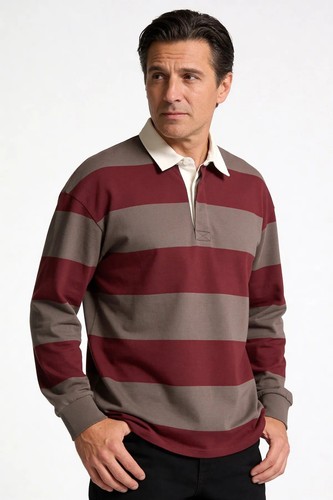 Striped long sleeve rugby - long,