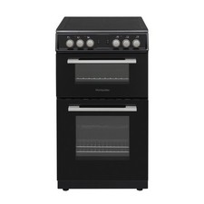 Montpellier 500mm Double Electric Oven Ceramic Hob Fan Oven Black MDOC50FK