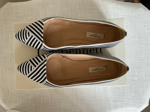 Bennett navy white striped - l,