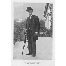 FRANCESCO CRISPI Italian patriot and statesman - Antique Print 1901