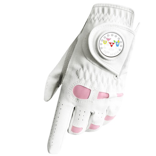 Leather golf gloves with - golf,