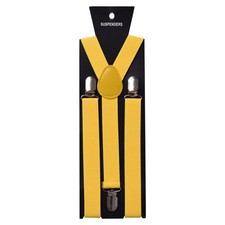 Mens Elasticated Heavy Duty Clip on Trouser Braces Adjustable Suspenders 25mm