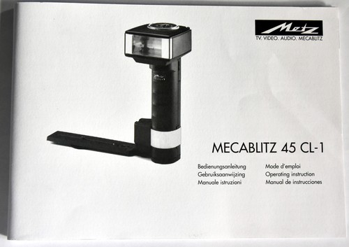 Instruction booklet for metz - instruction,