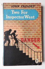 Two for Inspector West - John Creasey   vintage paperback Hodder  1958 printing