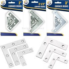Corner Irons Braces Corner Joint L Shape Brackets Flat Angle Bracket Zinc Plated