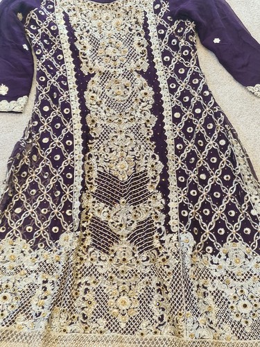 Purple anarkali sequin - purple,