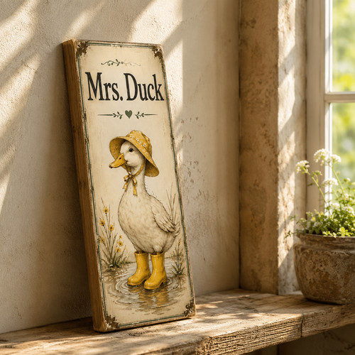 Duck mrs wooden - duck,