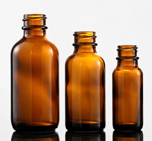 Amber glass bottles - amber, refillable